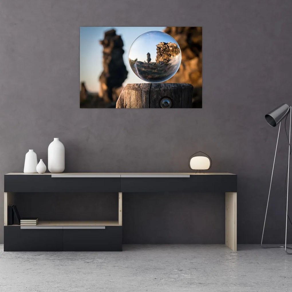 Tablou cu lupa și peisaj (90x60 cm)