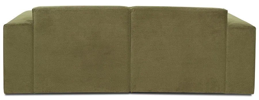 Canapea verde din catifea reiată 202 cm Sting - Scandic