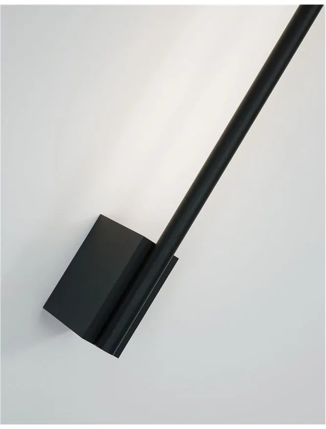 Aplica de perete LED design liniar GROPIUS negru, L-120cm, H-9cm