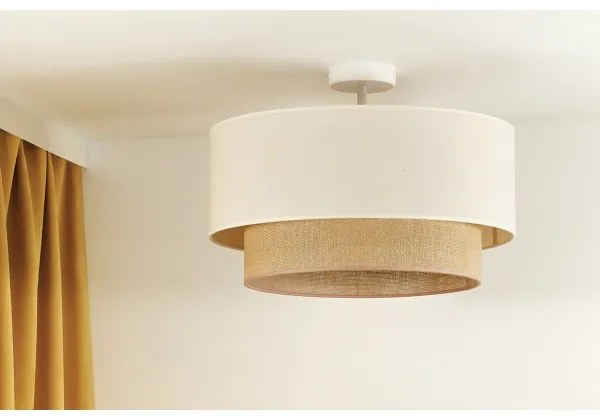 Lustră aplicată Duolla BOHO 1xE27/15W/230V d. 45 cm crem/maro