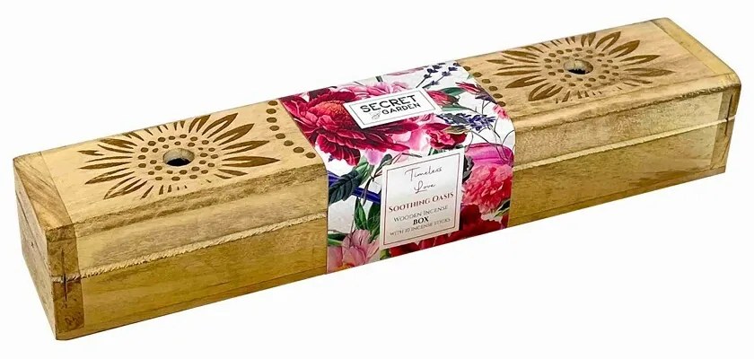 Arome Secret garden cutie de lemn cu bețișoareparfumate Soothing Oasis, 10 bețișoare