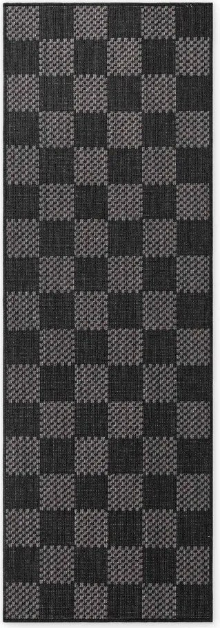 Covor tip traversă pentru interior și exterior negru/crem 80x200 cm Haringey Dorothy – Ted Baker