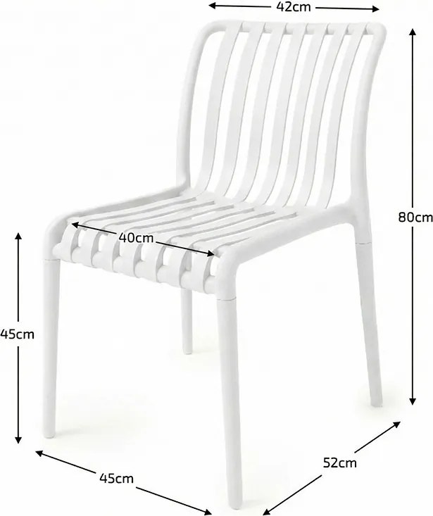 OFERTA Scaun din plastic TREGO, alb II. calitate