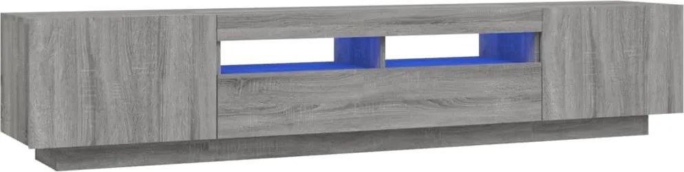 vidaXL Set dulapuri TV cu LED, 2 piese, gri sonoma, lemn prelucrat