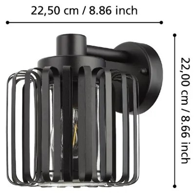 Aplică de exterior SELINUS 1xE27/40W/230V IP65 Eglo 900672