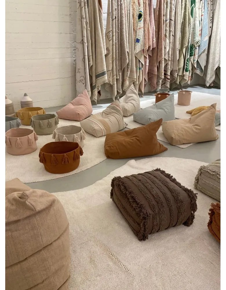 Fotoliu puf pentru copii bej Cleo Natural – Lorena Canals