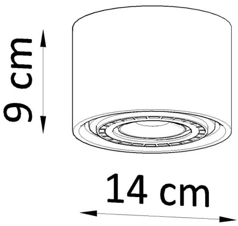 Plafonieră BASICv AR111 1xGU10/40W/230V beton
