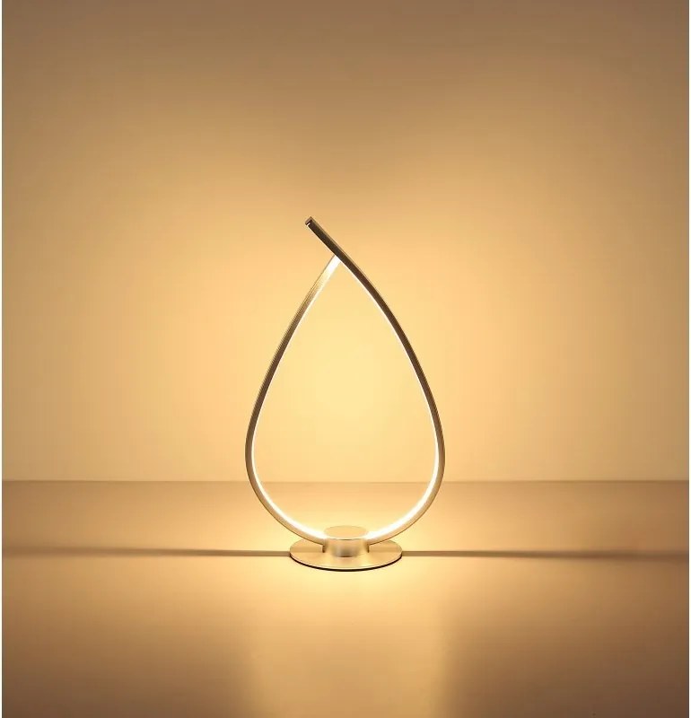 Veioza, Lampa de masa LED TRINA argintiu