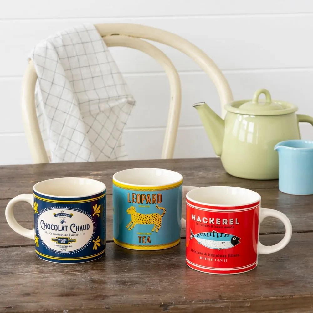 Cană albastru-închis/crem din ceramică 350 ml Chocolat Chaud – Rex London