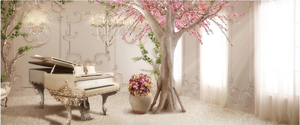 Tablou - Interior de vis cu pian (120x50 cm)