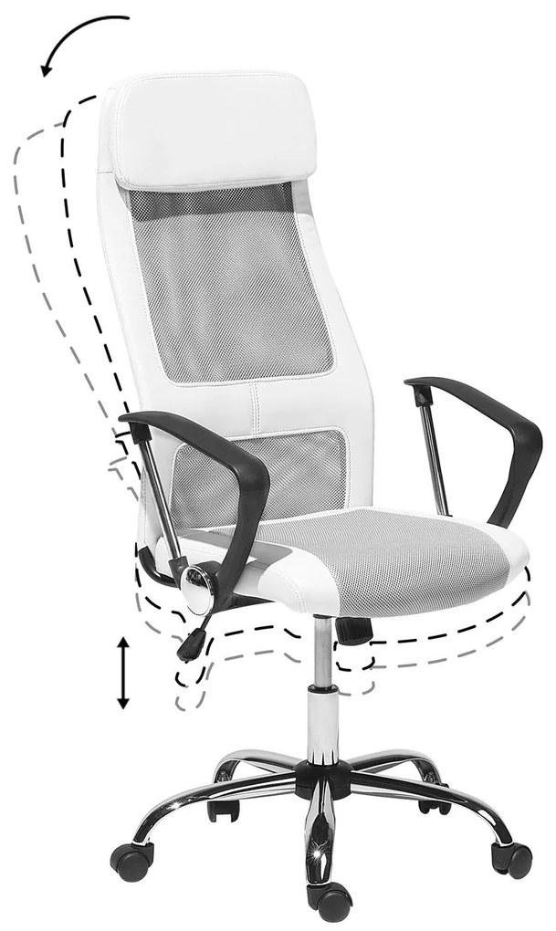 Scaun de birou Pinson (alb). Promo -45%. 1011249