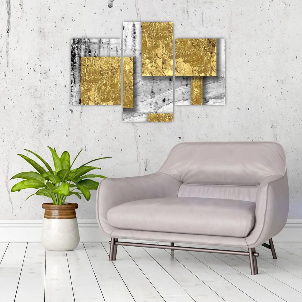 Tablou - Pătrate de aur N⁰3 (90x60 cm)