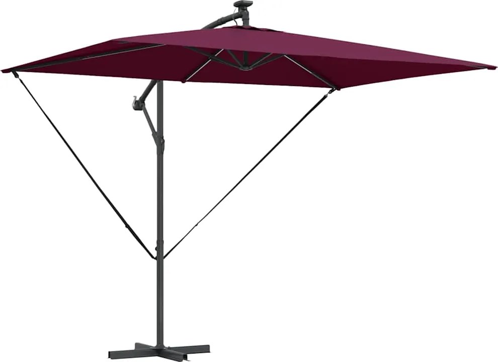 vidaXL Umbrelă de soare Roșu Bordeaux 294 x 200 x 270 cm