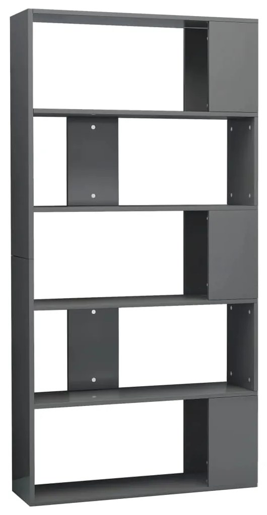 800107 vidaXL Bibliotecă/Separator cameră gri extralucios 80x24x159 cm PAL