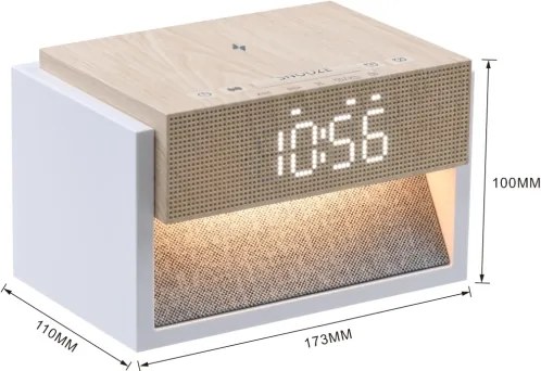 Immax 09114L - Lampă de birou LED cu ceas deșteptător și încărcare CALM LED/1,2W/5V