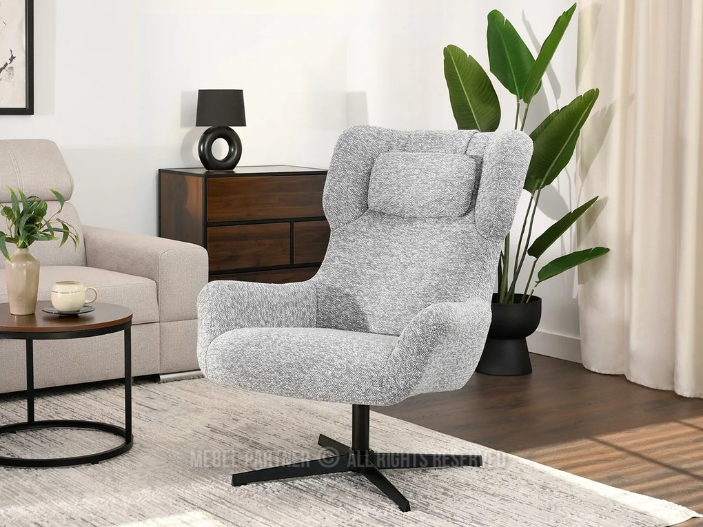Fotoliu Irma (gri + negru). Promo -22%. 1110069