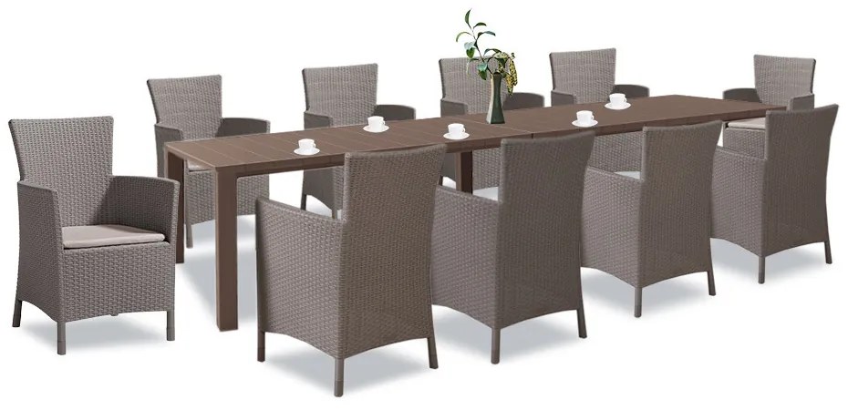 Set de mobilier de grădină Juowa cu 10 locuri