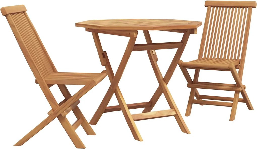 vidaXL Set de masă pentru grădină 3 pcs Maro Lemn Solid de Acacia