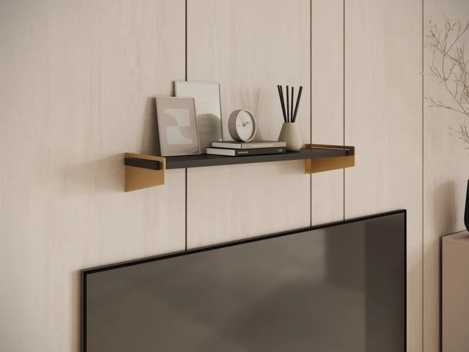 Raft suspendat, Ivi, ADRK Furniture (Culoare: Negru / Alb Lucios)