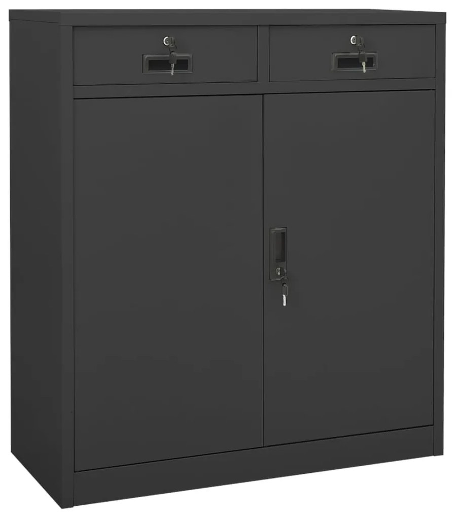 vidaXL Dulap de birou, antracit, 90x40x102 cm, oțel