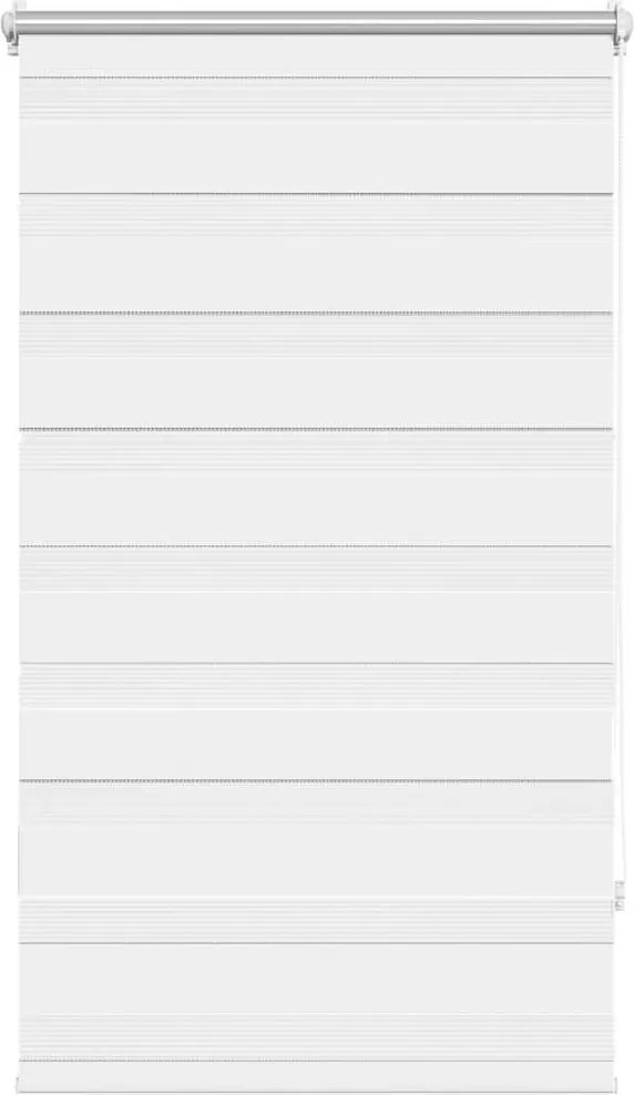 vidaXL Jaluzea Zebră 70,9x120 cm Lățime material 66,7 cm alb