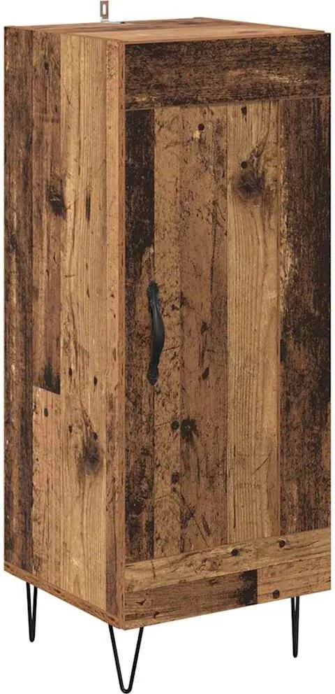 vidaXL Bufet Lemn Vechi 34,5 x 34 x 90 cm Lemn Ingineresc și Fier