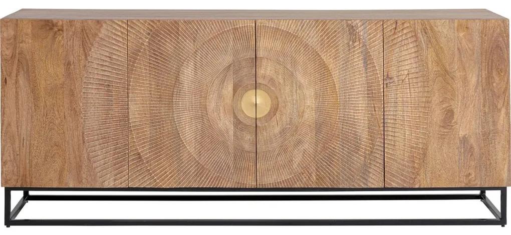 Comoda din lemn cu patru usi, Madeira Hell 177x75 cm