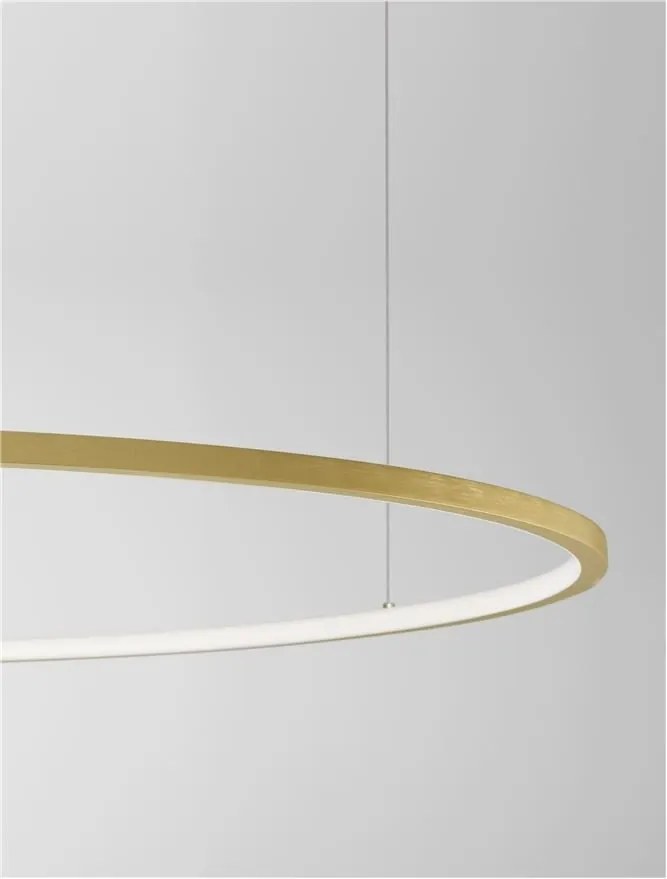 Lustra LED suspendata design modern circular TARQUIN D-100cm aurie