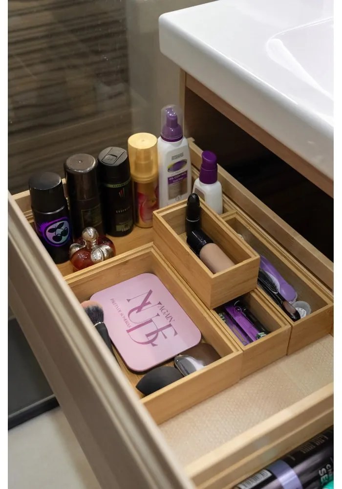 Organizator din bambus Compactor Woody 30 x 15 x 6,35 cm