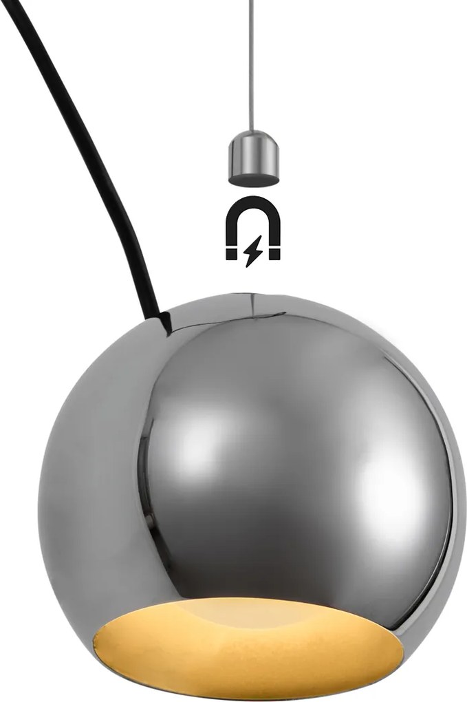 Lampă suspendată de design cromată pentru sistem de șină monofazat - Slimline Sara