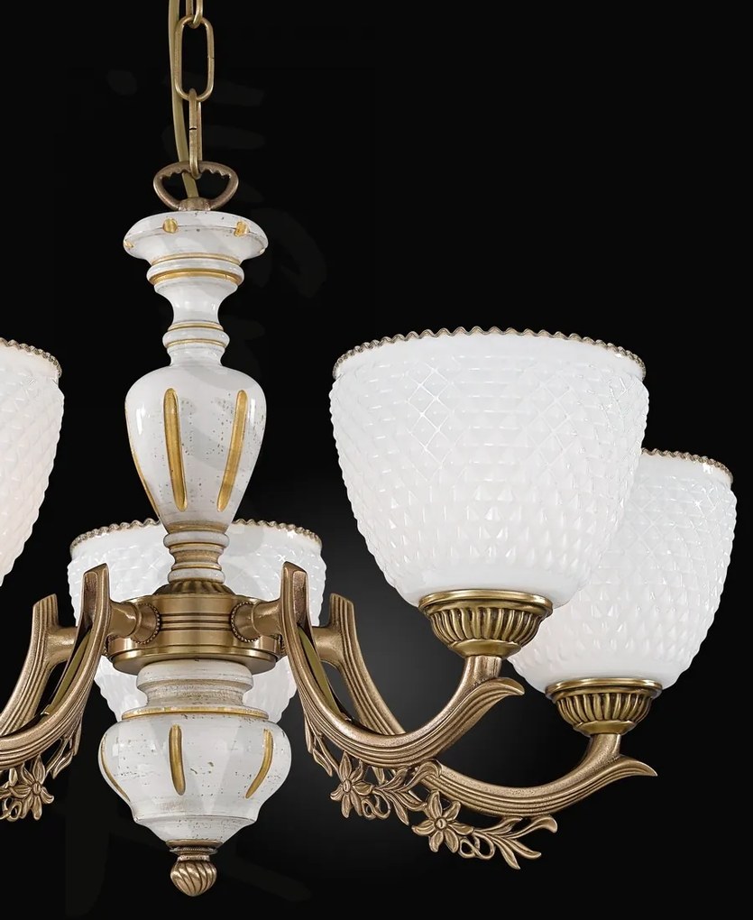 Candelabru din alama cu 5 brate design italian 8656