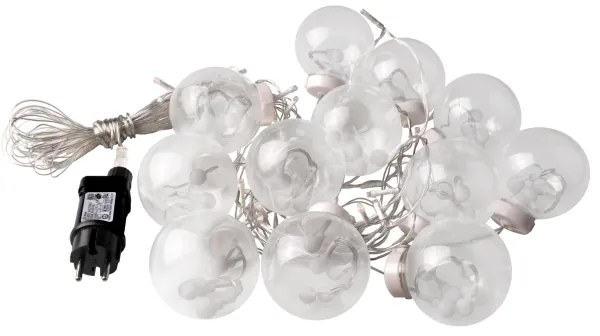 Perdea LED de Crăciun WISH BALLS 108xLED/8 funcții 4,5 m alb cald