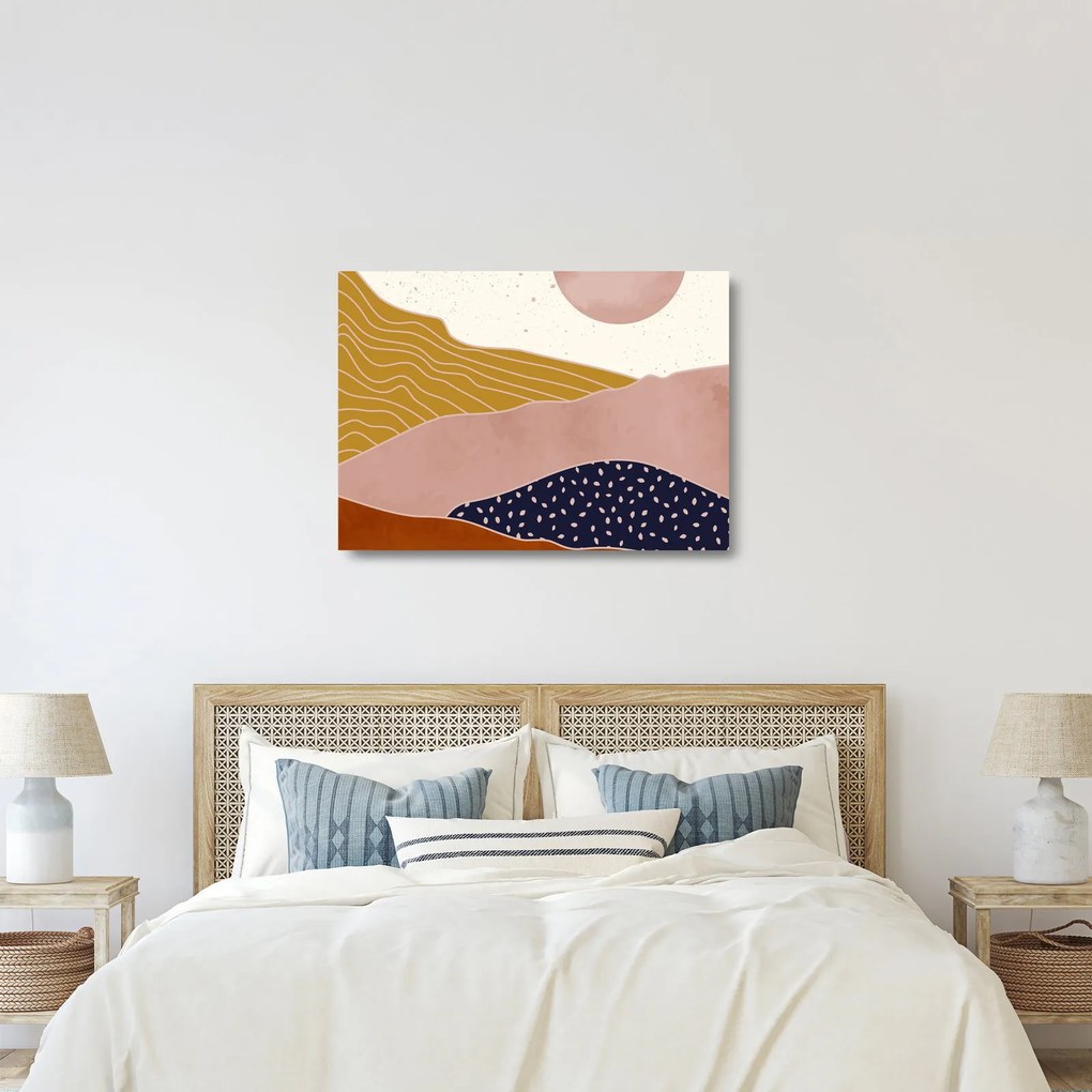 Tablou pe sticlă - Muntele de design Spacefrog N⁰3 (70x50 cm)