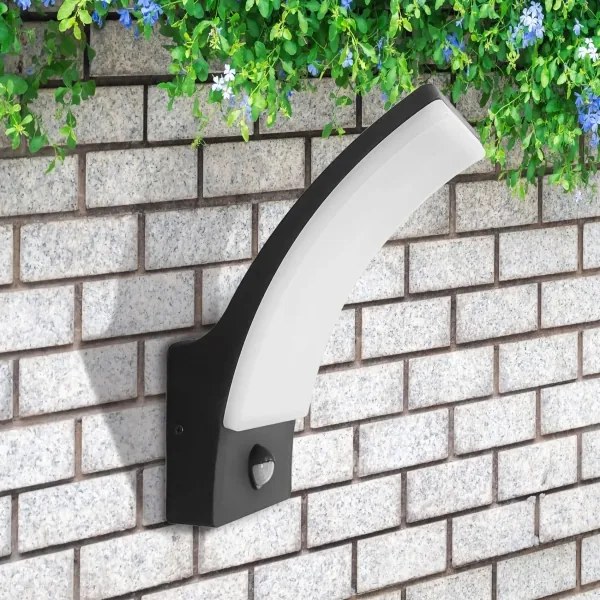 Aplică LED de exterior cu senzor AMY LED/12W/230V IP44 negru