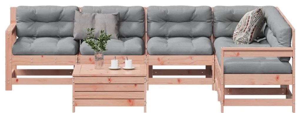 vidaXL Set mobilier de grădină cu perne, 7 piese, lemn masiv douglas