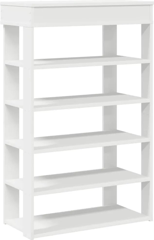 vidaXL Pantofar, alb, 60x30x98 cm, lemn prelucrat