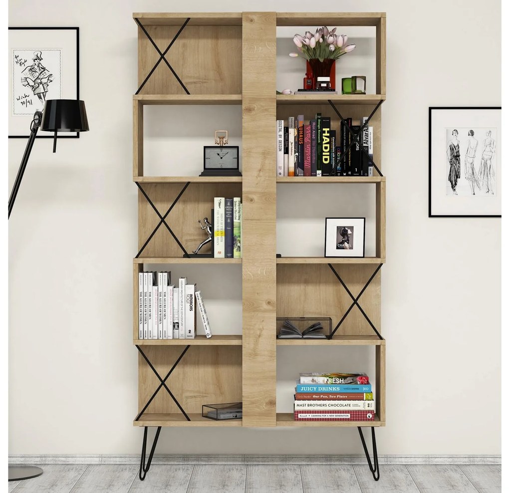 Set mobilier pentru birou Likime 1 (stejar + negru) . 1095023