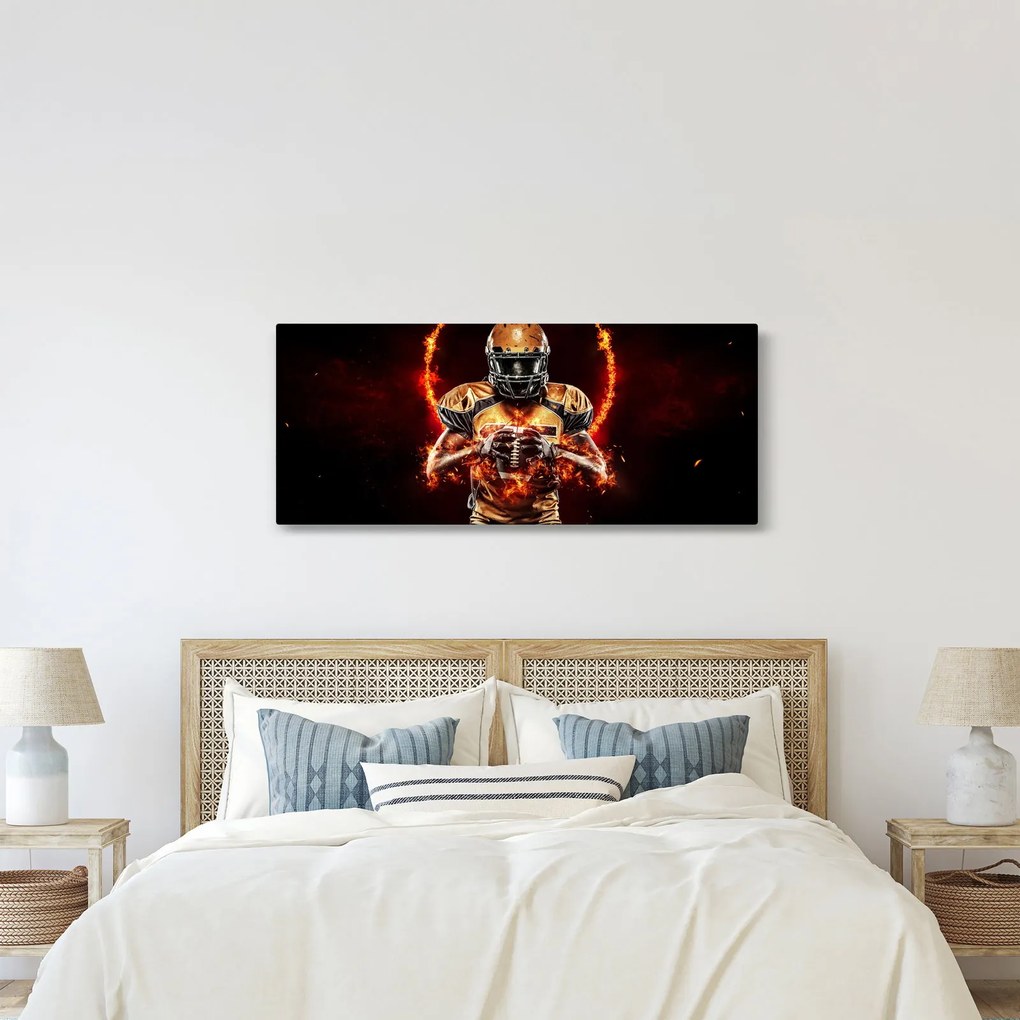 Tablou - Jucător de fotbal american (120x50 cm)