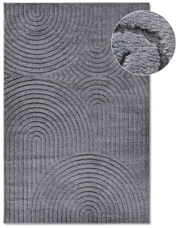 Covor gri antracit 80x120 cm Panglao New York Anthracite – Elle Decoration