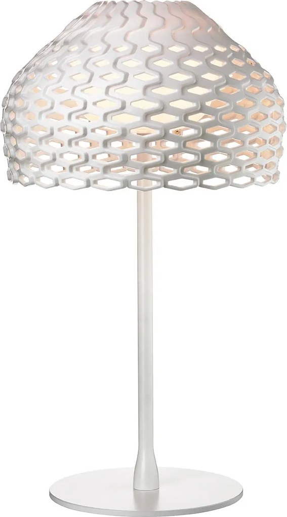 Tatou - Lampă de masă cu abajur alb perforat