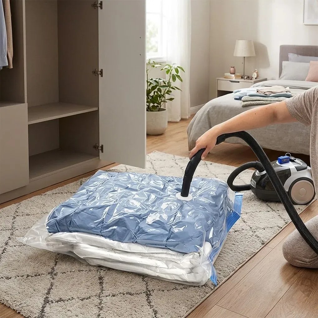 Zaparkorun Sac cu vacuum pentru păstrarea  hainelor de sezon - 60x80 cm
