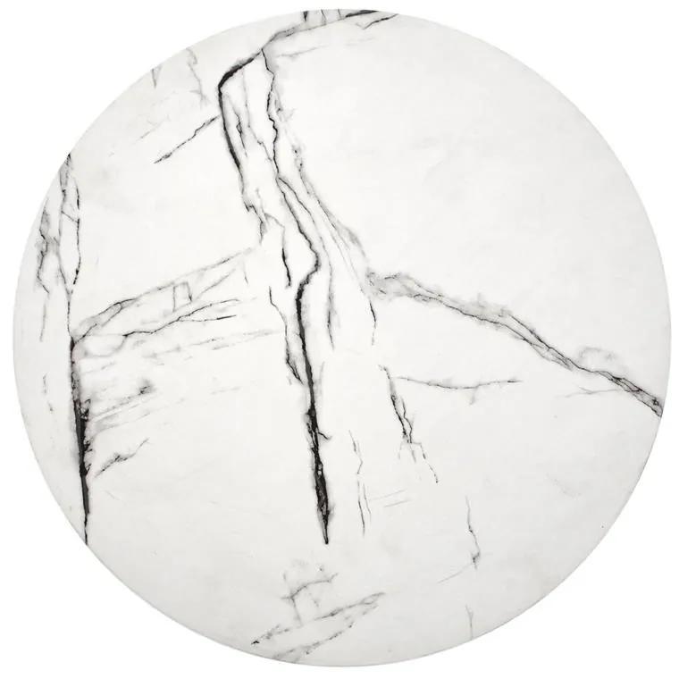 Masuta cafea Antica S marble alba – H45 cm