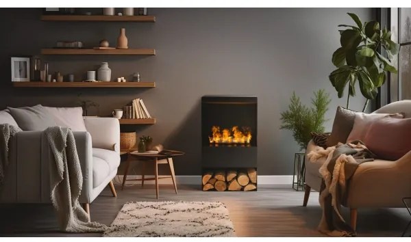 Șemineu pe vapori de apă cu telecomandă Planika STEAMY 83x48 cm 125W/230V