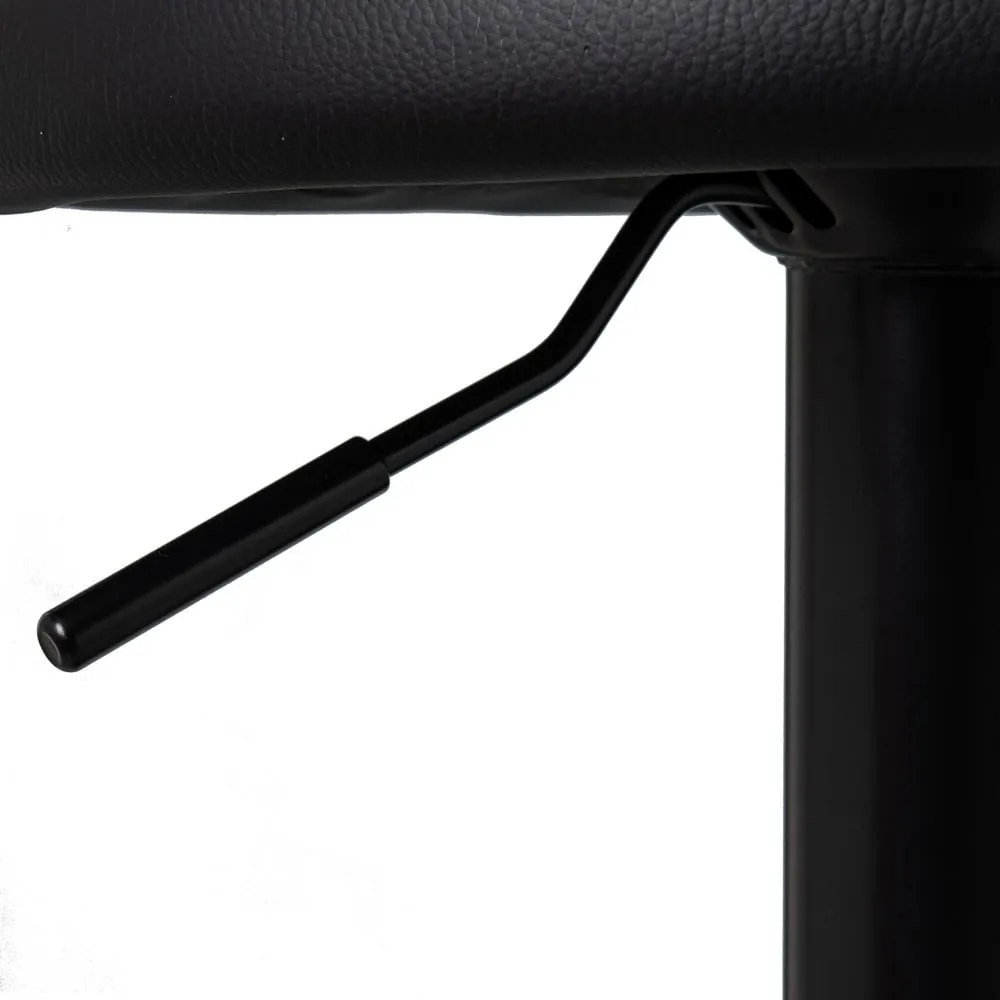 Scaune de bar negre cu înălțime ajustabilă 2 buc. din imitație de piele (înălțime șezut 72 cm) – Casa Selección