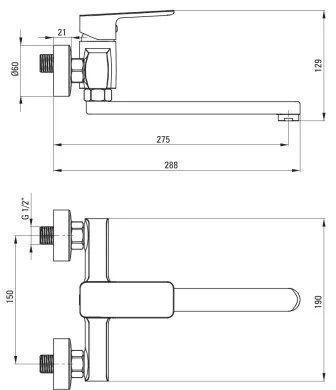 Deante BLO_080M - Baterie pentru chiuvetă MARO, crom lucios