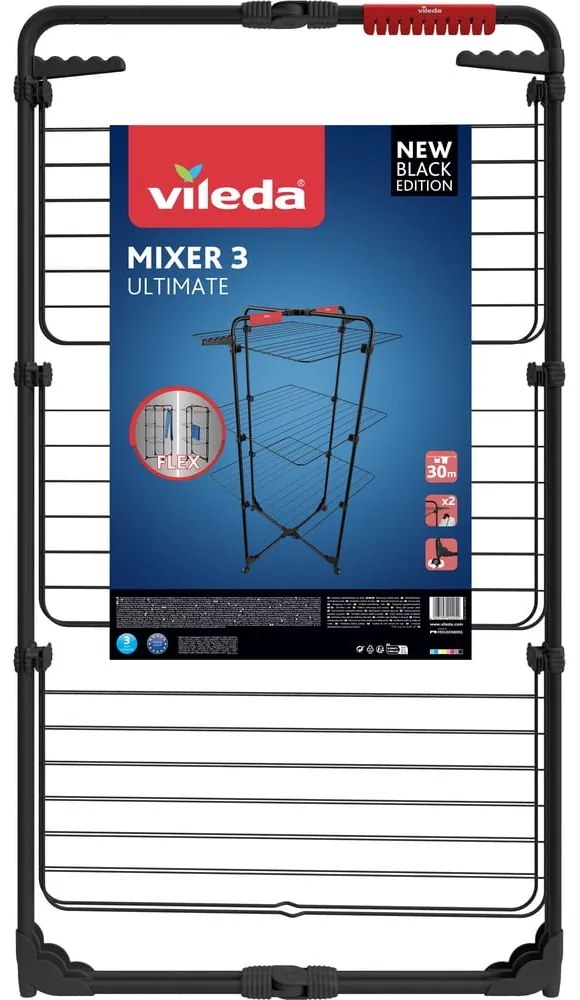 Uscător de rufe negru 30 m Mixer 3 – Vileda