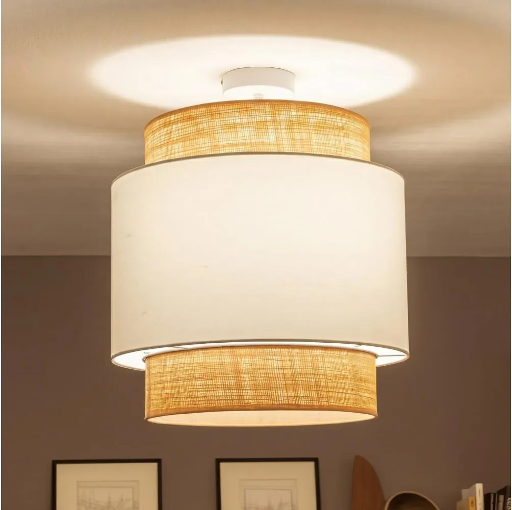 Brilagi - Lustră LED aplicată CERIA 1xE27/60W/230V Ø 40 cm bej/albă