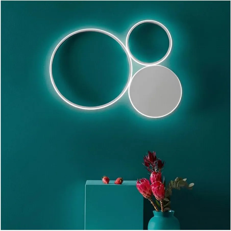 Ondaluce - Lampă de perete LED dimabilă POIS, 42 W, 230 V, argintiu