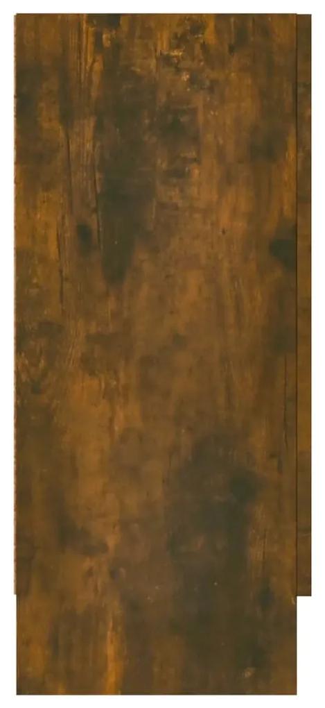 Servanta, stejar fumuriu, 120x30,5x70 cm, lemn prelucrat 1, Stejar afumat, Lemn compozit