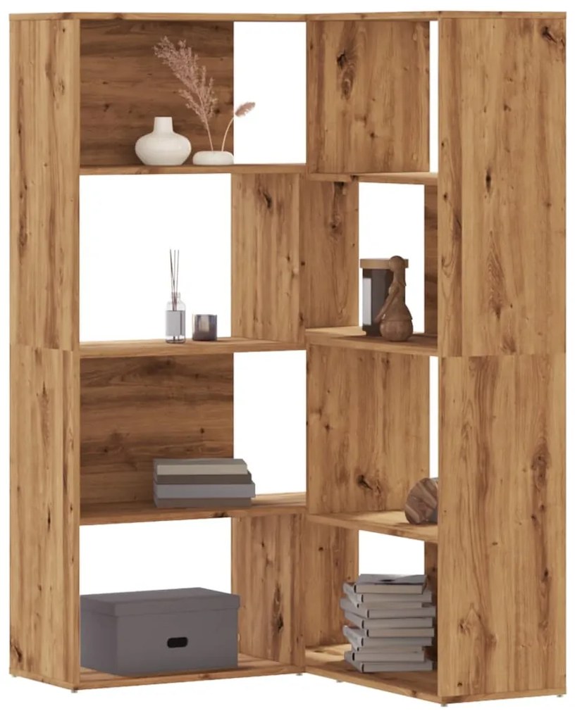 vidaXL Bibliotecă 4 nivel stejar artizanal 85x85x140 cm lemn prelucrat